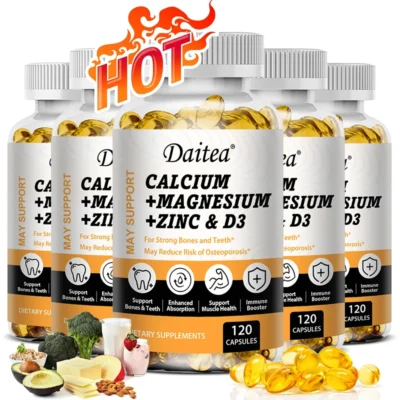Vitamin D3 for Healthy Teeth, Bones and Muscles, Calcium, Magnesium, Zinc