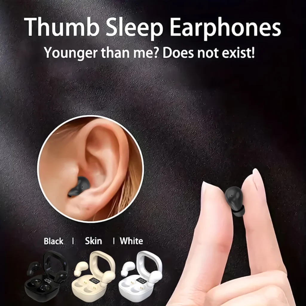 Mini Wireless Bluetooth Headset Invisible Sleep Earbuds，Noise Cancelling Earphone，Headphones with Mic，for Huawei Xiaomi Redmi